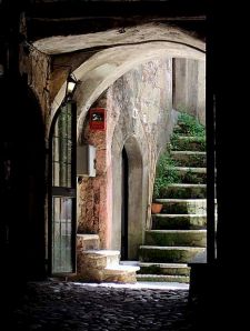 Un escalier de Calcata