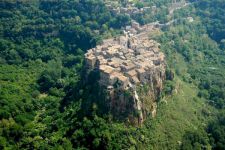 Calcata aerial view