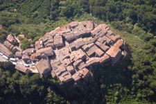 Calcata aerial view